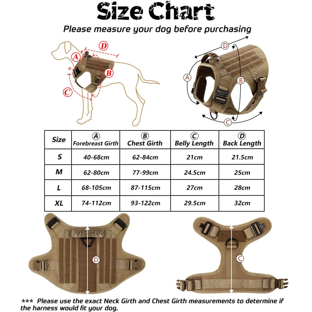 Aussie K9 Duty Dog Harness Set