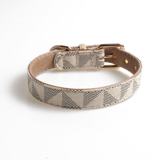 The Barkley Band Dog Collar, Beige