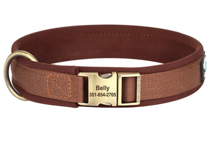 My Loyal Companion Custom Collar, Brown
